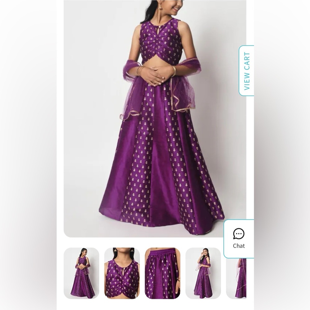 Brand new with tags lehenga for kids. Size 12